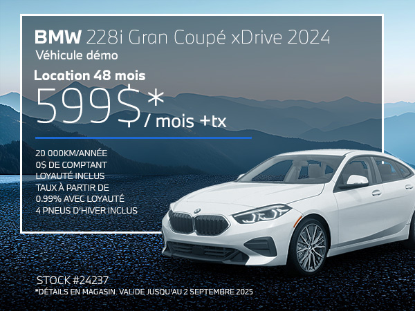 Bannière de BMW 228i GC 2024
